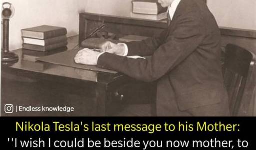 Nikola Tesla piše zadnje riječi svojoj majci